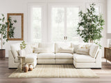 Donelson Creek Vanilla Performance Fabric,Next-Gen Nuvella™,Chenille 6-Piece Sectional