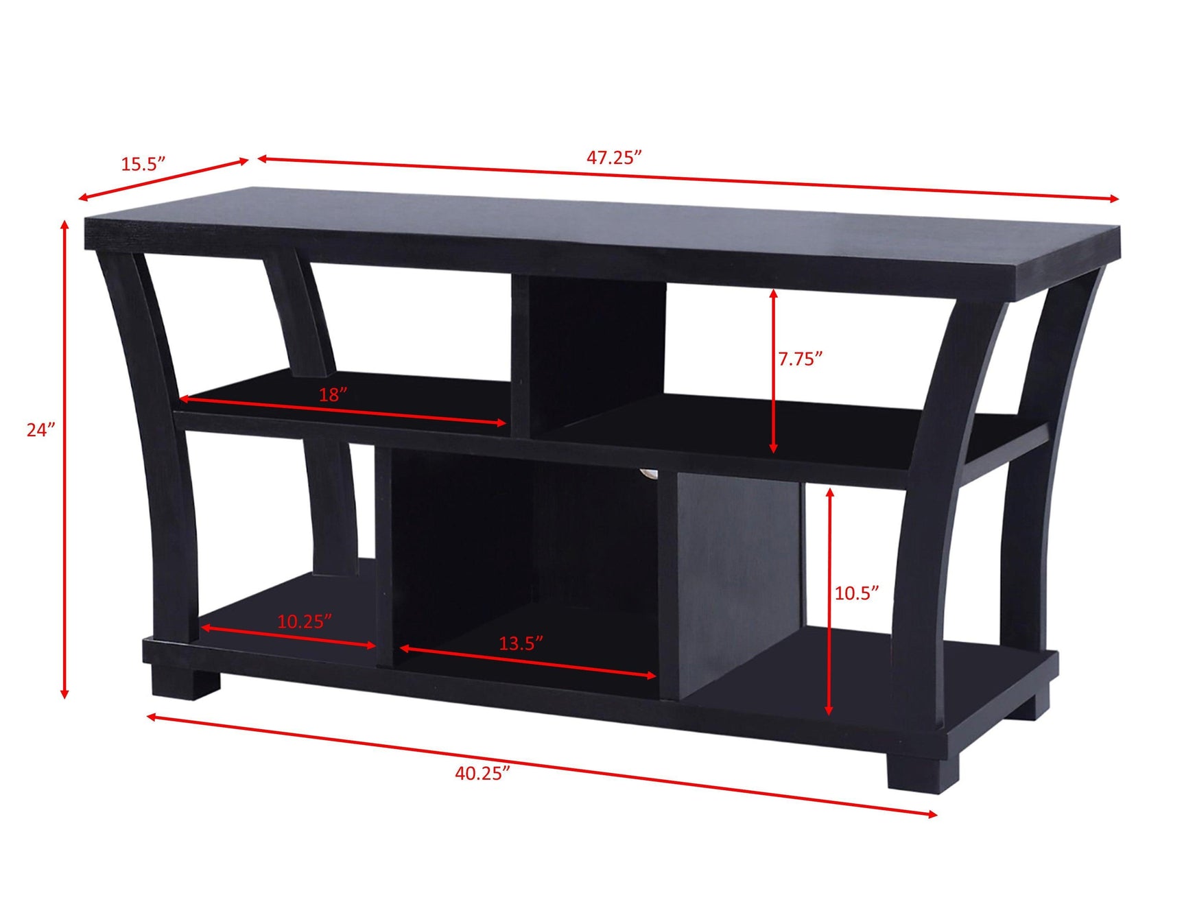 Draper Grey Finish Sleek Modern Tv Stand, Contemporary Style, Media Consoles and Credenzas Wood for Living Room - Ella Furniture