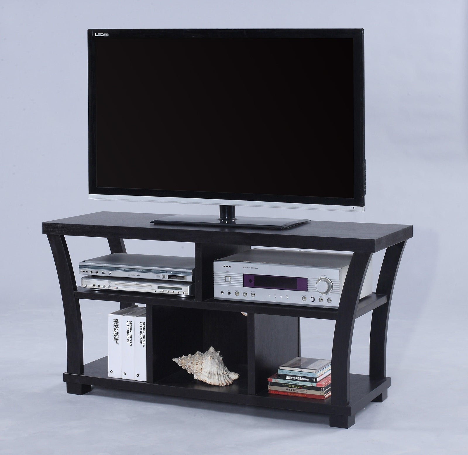 Draper Espresso Finish Sleek Modern Tv Stand, Contemporary Style, Media Consoles and Credenzas Wood for Living Room - Ella Furniture