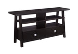 Jarvis Sleek And Modern Dark Brown Tv Stand Assembled Drawers, Media Consoles, Entertainment Cabinets, Angled Legs And Metal Drawer with Storage Doors for Living Room - Ella Furniture
