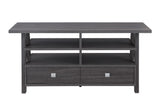 Jarvis Sleek And Modern Dark Brown Tv Stand Assembled Drawers, Media Consoles, Entertainment Cabinets, Angled Legs And Metal Drawer with Storage Doors for Living Room - Ella Furniture