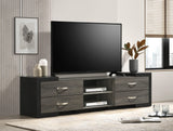 Brant Black Gray TV Stand