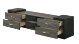 Brant Black Gray TV Stand