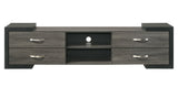 Brant Black Gray TV Stand