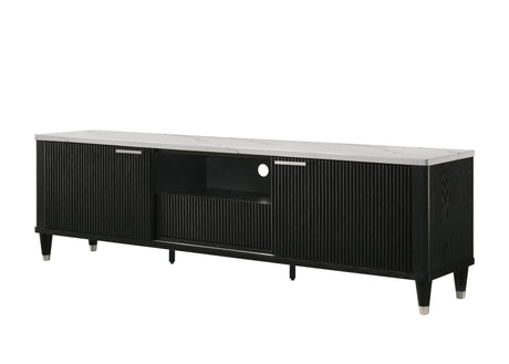 Britany TV Stand in Black Finish view 2