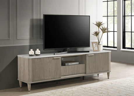 Britany TV Stand in Drift Wood Finish from Ella Furniture