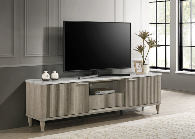 Britany TV Stand in Drift Wood Finish from Ella Furniture