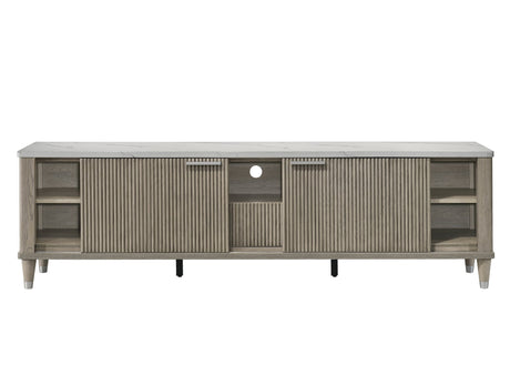 Britany TV Stand in Drift Wood Finish view 4