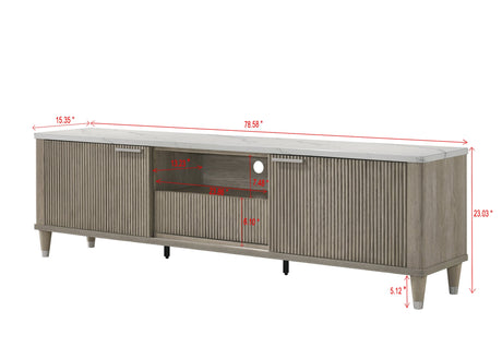 Britany TV Stand in Drift Wood Finish view 8