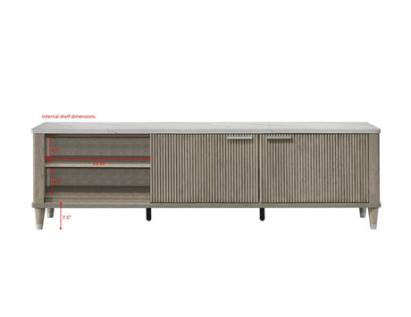 Britany TV Stand in Drift Wood Finish view 9