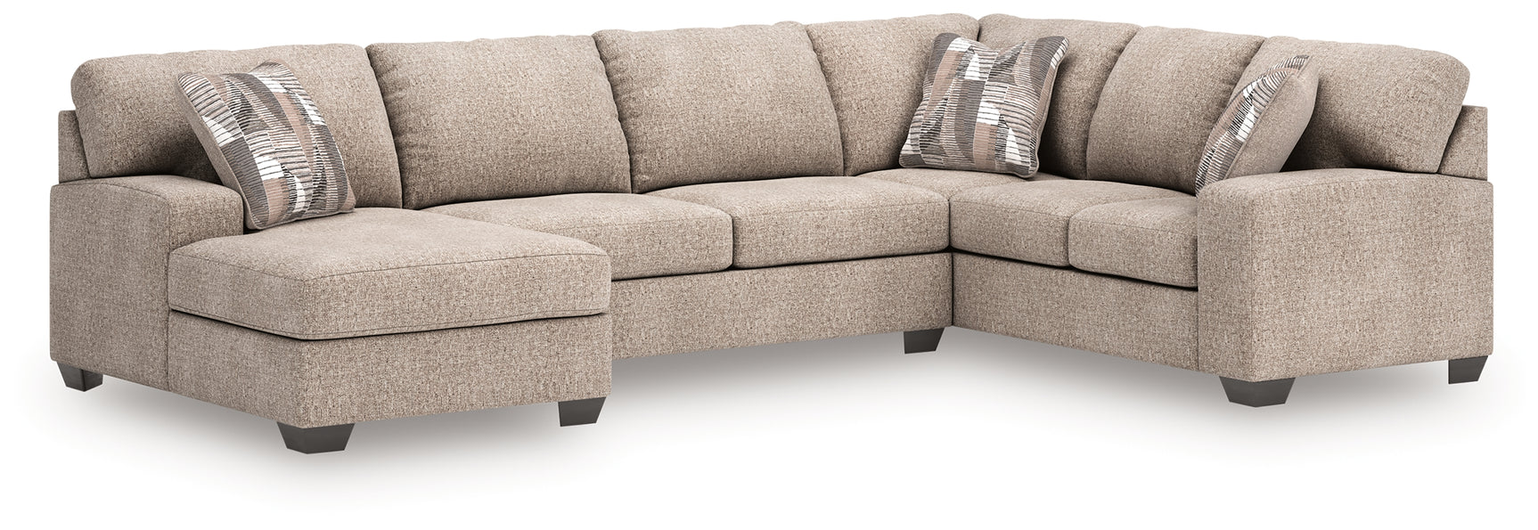 Newellen Hemp Chenille 3-Piece Sectional with Chaise