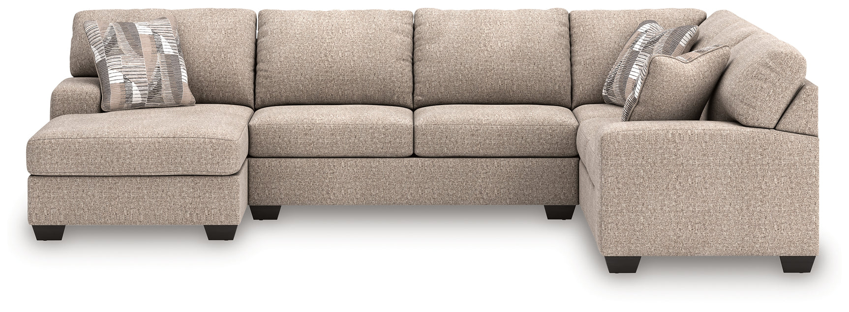 Newellen Hemp Chenille 3-Piece Sectional with Chaise