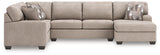 Seyler Lane Hemp Chenille 3-Piece Sectional with Chaise