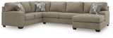 Newellen Hemp Chenille 3-Piece Sleeper Sectional with Chaise