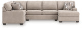 Seyler Lane Hemp Chenille 3-Piece Sectional with Chaise