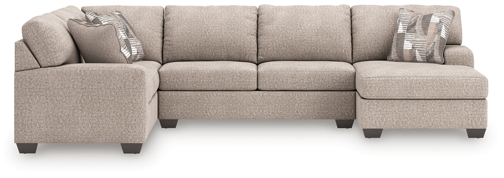 Seyler Lane Hemp Chenille 3-Piece Sectional with Chaise