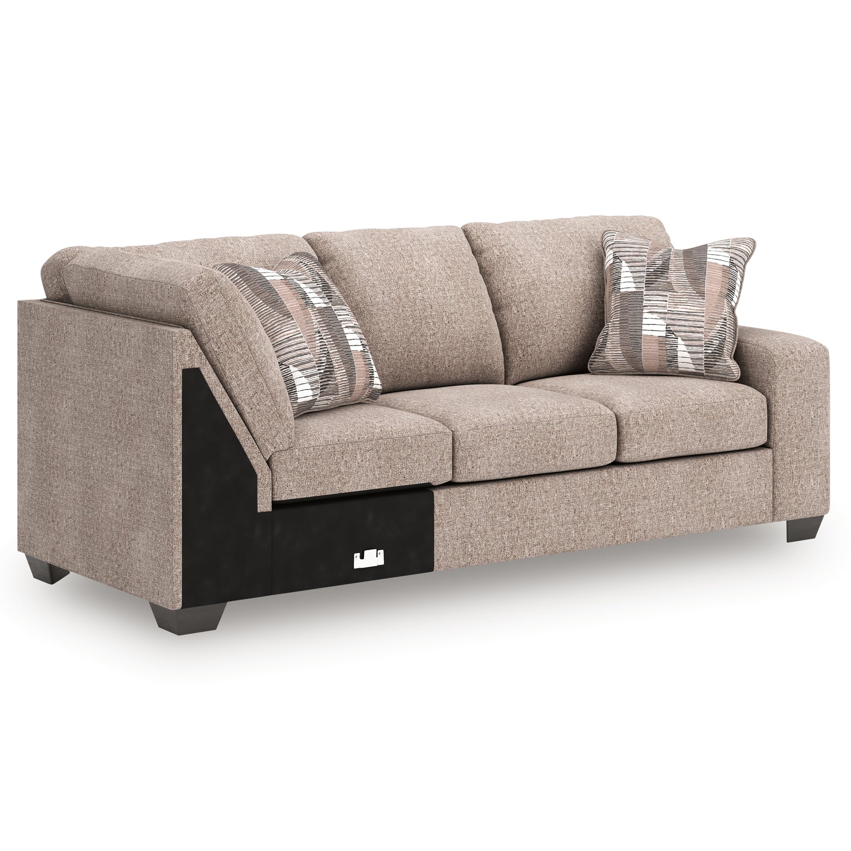 Newellen Hemp Chenille 3-Piece Sectional with Chaise