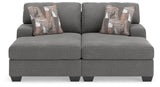 Clarington Greystone Chenille 2-Piece Super Chaise