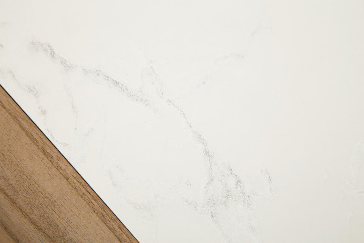 Dovander White/Natural End Table — detail view