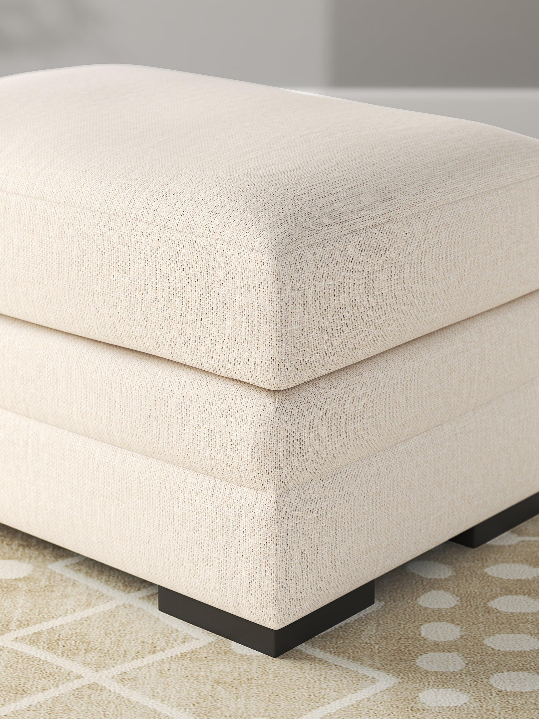 Lango Jute Chenille,Performance Fabric,Next-Gen Nuvella™ Ottoman