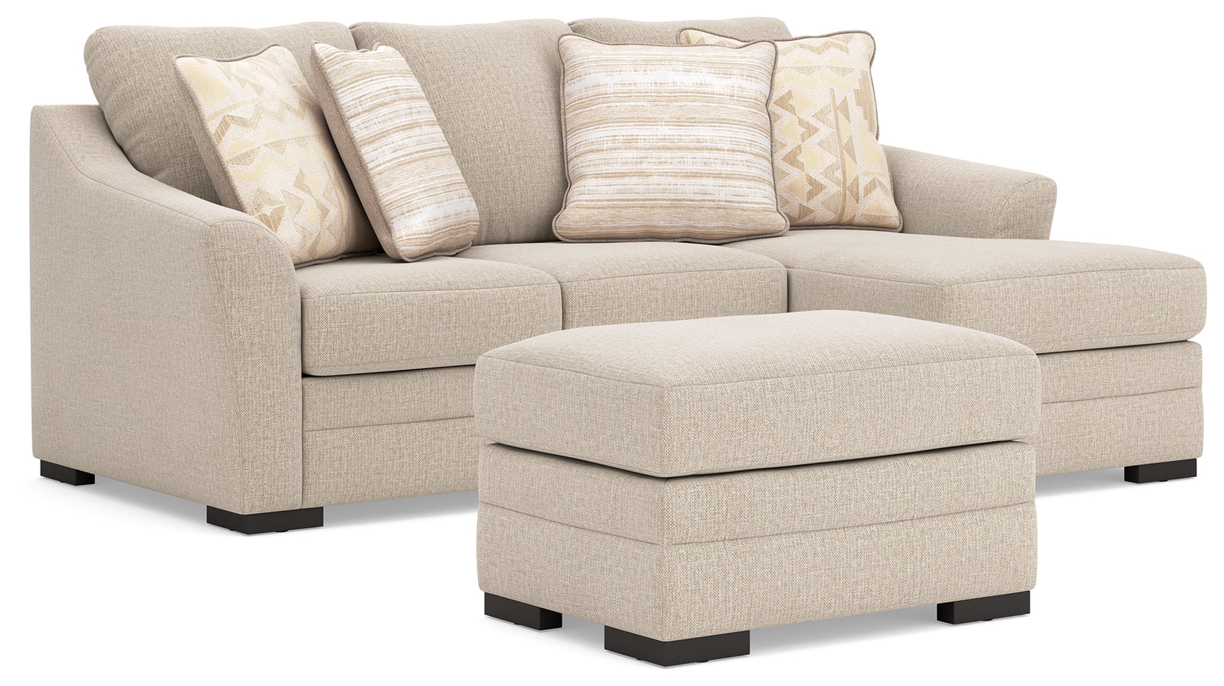 Lango Jute Sofa and Ottoman