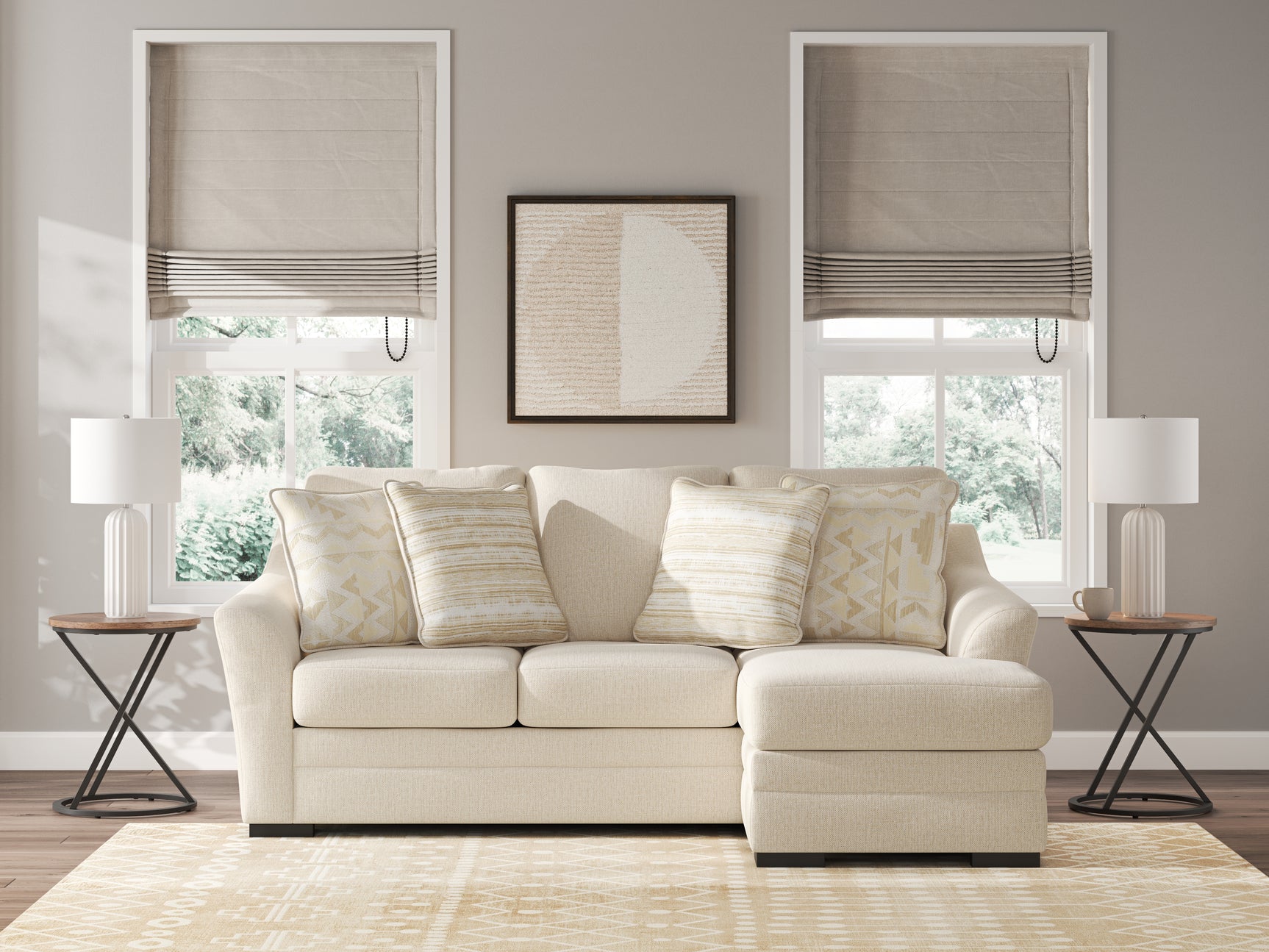 Lango Jute Sofa and Ottoman