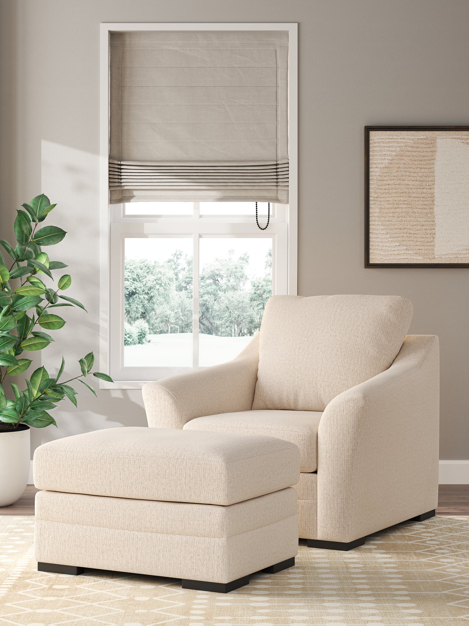 Lango Jute Chair and Ottoman