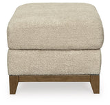 Parklynn Desert Chenille Ottoman - Ella Furniture