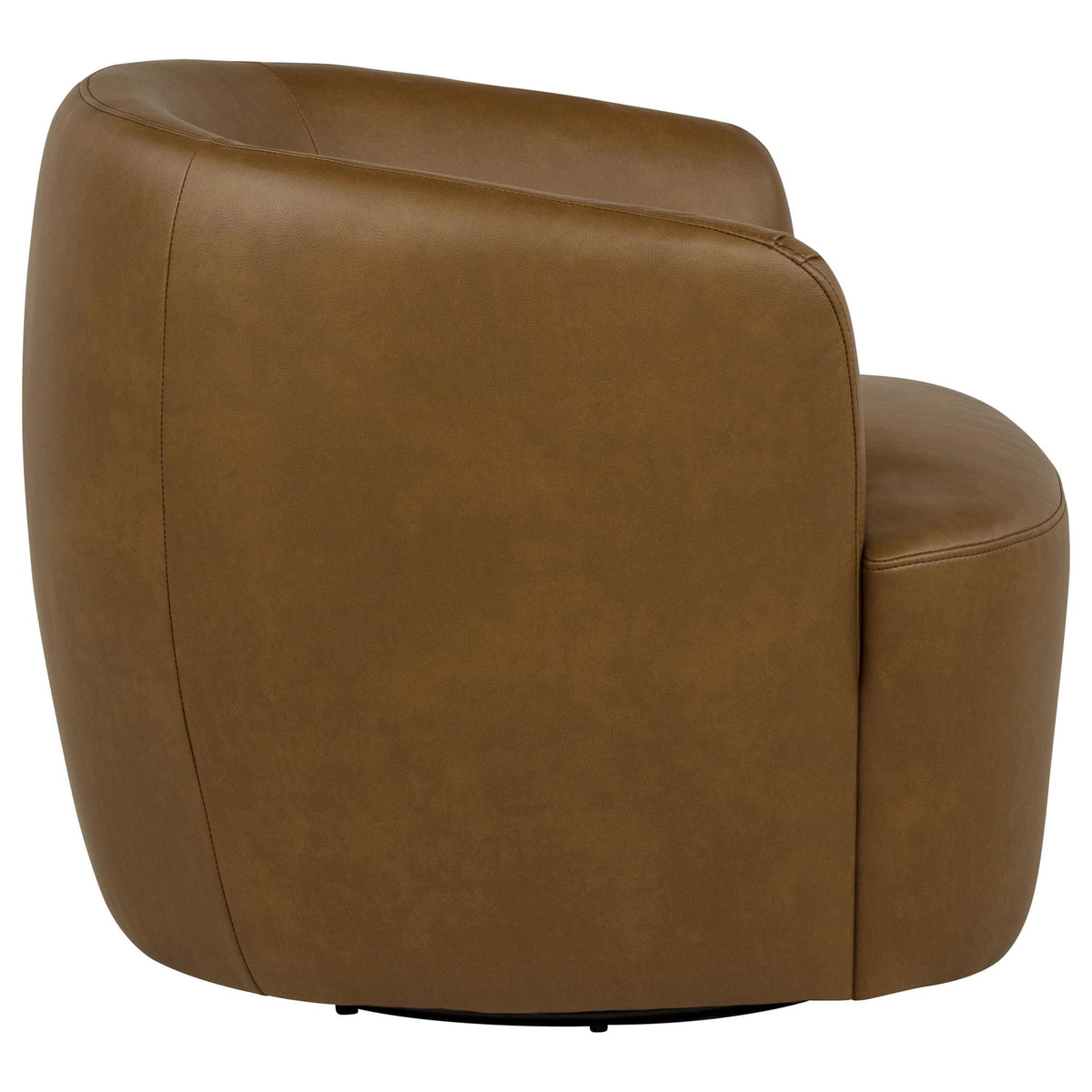 Hudson Faux Leather Swivel Accent Chair Cognac — product image 7