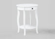 Jacie White Chairside Table from Ella Furniture