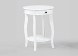 Jacie White Chairside Table from Ella Furniture