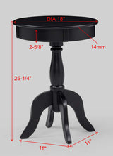 Romy Black Chairside Table view 2