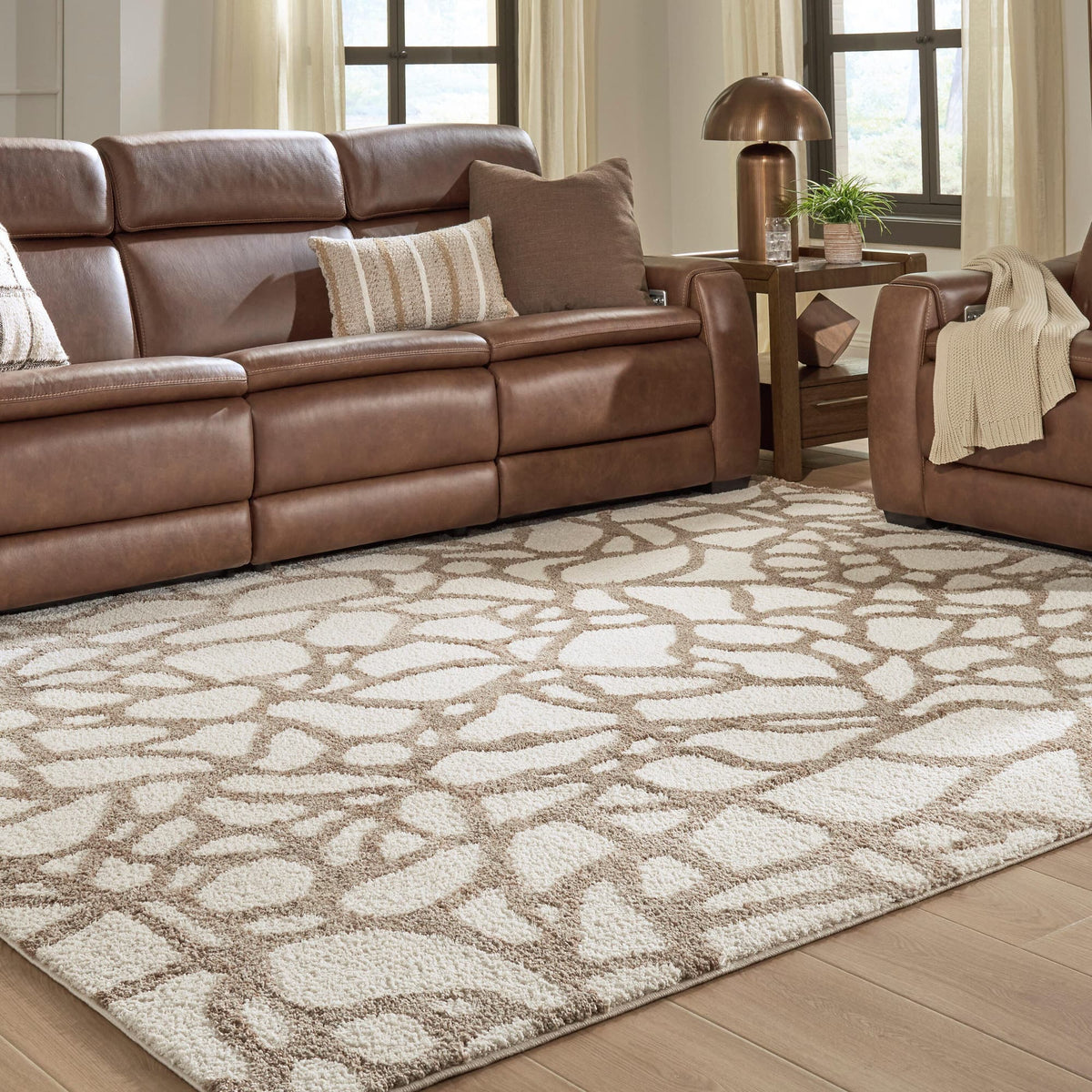 Wessonland Ivory/Brown/Gray Large Rug — product view