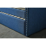 Therese Blue Upholstered Daybed with Trundle