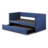 Therese Blue Upholstered Daybed with Trundle