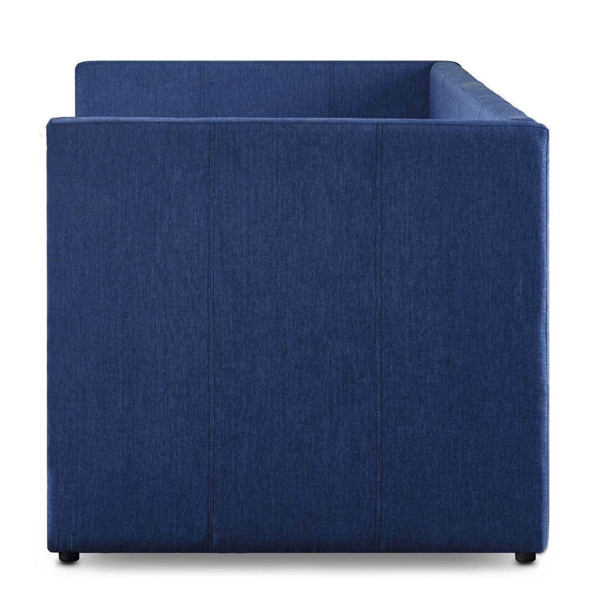 Therese Blue Upholstered Daybed with Trundle