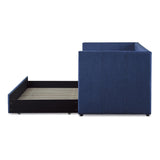 Therese Blue Upholstered Daybed with Trundle