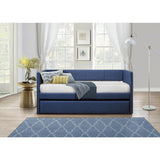Therese Blue Upholstered Daybed with Trundle