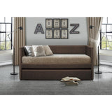 Therese Brown Upholstered Daybed with Trundle
