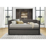 Therese Gray Upholstered Daybed with Trundle