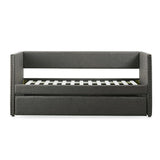 Therese Gray Upholstered Daybed with Trundle