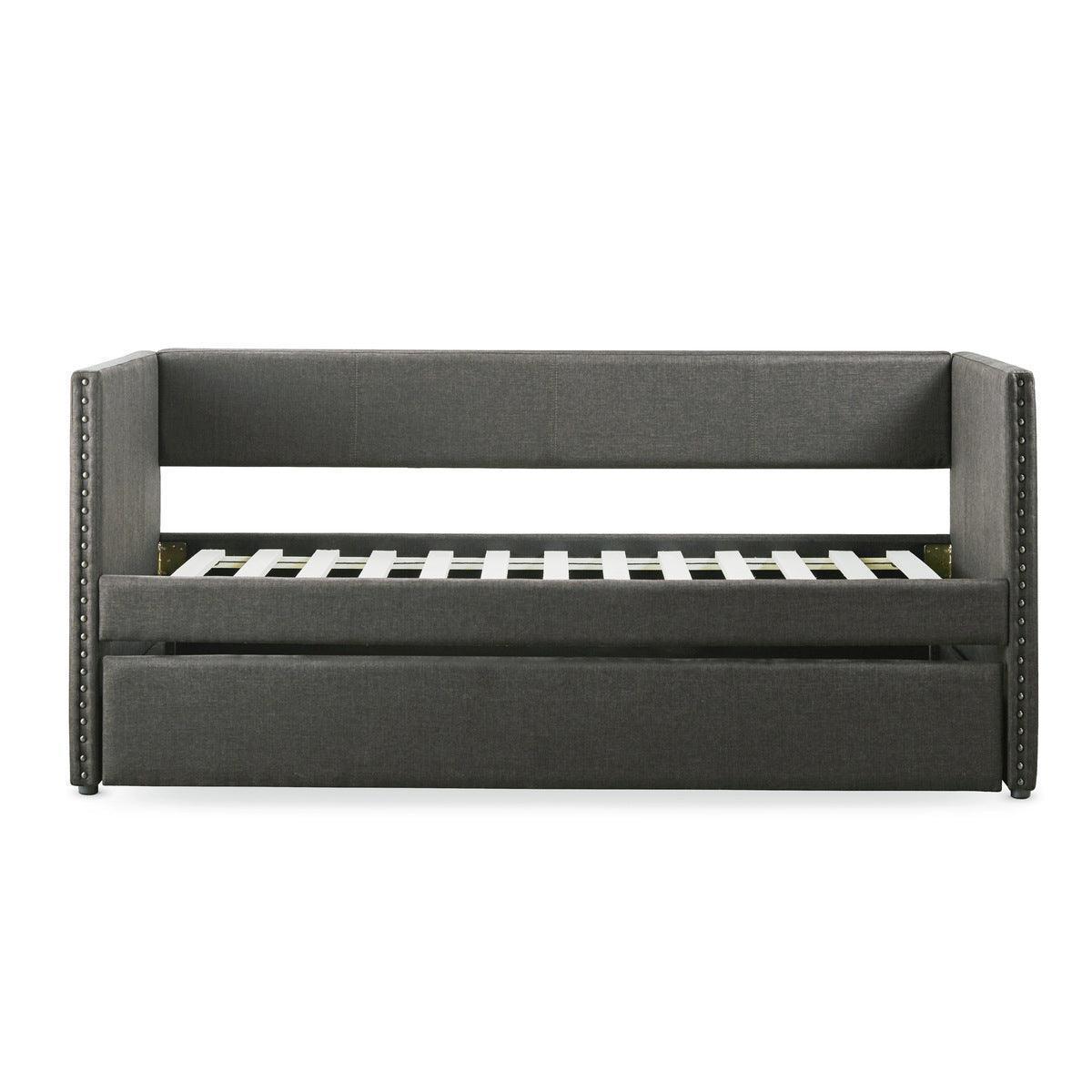 Therese Gray Upholstered Daybed with Trundle