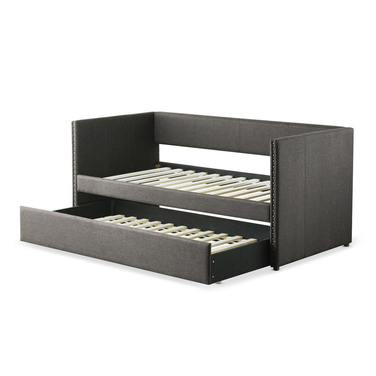 Therese Gray Upholstered Daybed with Trundle