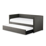 Therese Gray Upholstered Daybed with Trundle