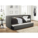 Therese Gray Upholstered Daybed with Trundle