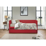 Therese Red Upholstered Daybed with Trundle