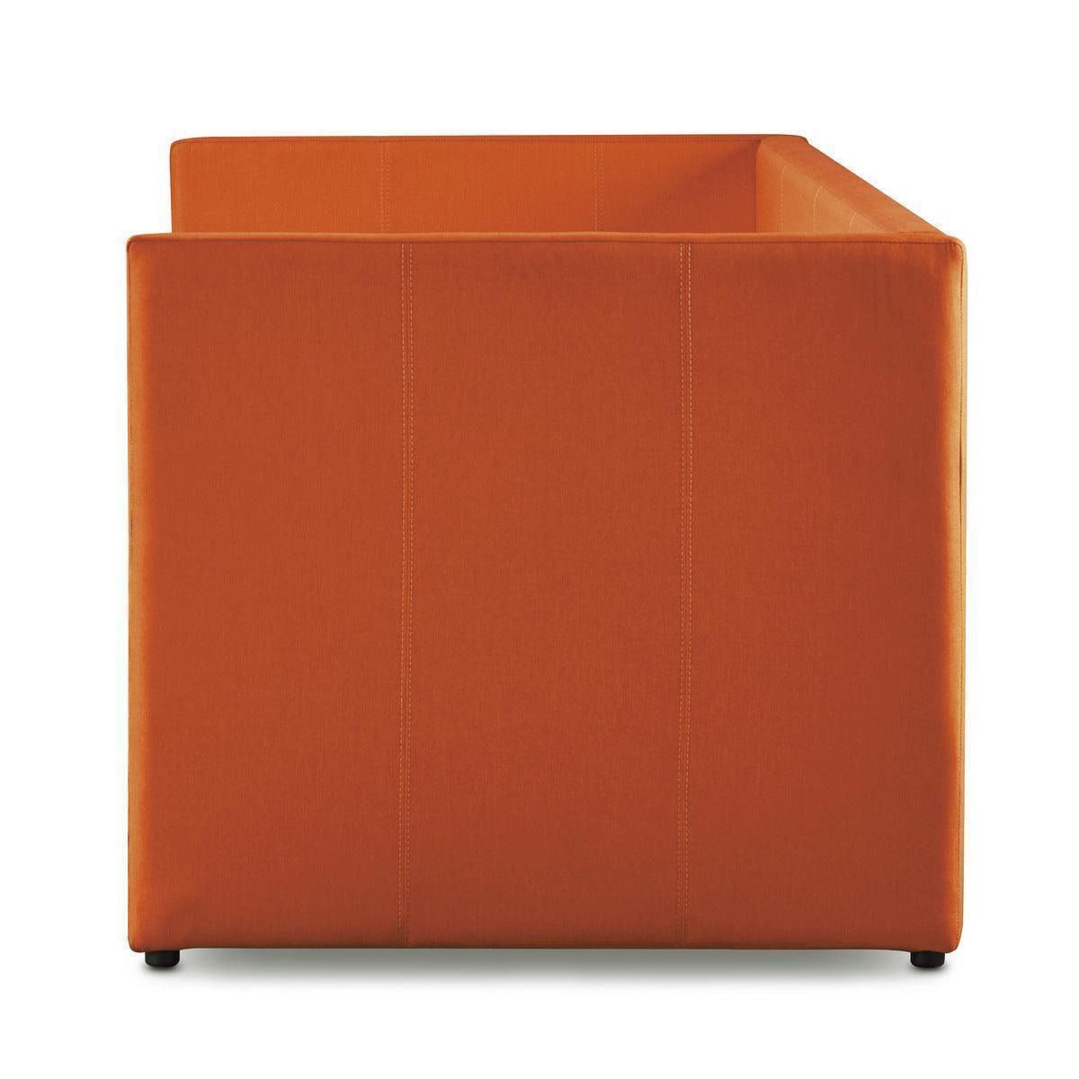 Therese Orange Upholstered Daybed with Trundle
