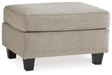 Abney Driftwood Chenille,textured Ottoman - Ella Furniture