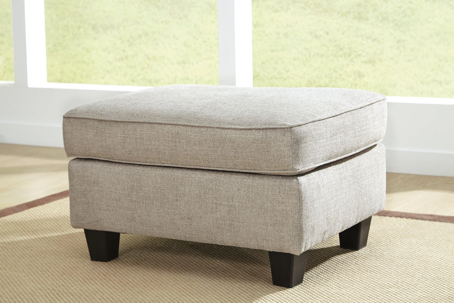Abney Driftwood Chenille,textured Ottoman - Ella Furniture
