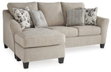 Abney Driftwood Chenille,textured Sofa Chaise - Ella Furniture